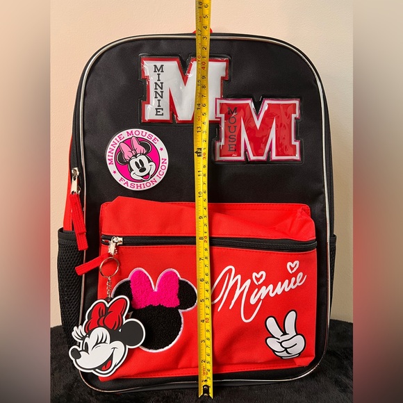 Disney Minnie Mouse Red and Black Laptop Backpack. - Picture 8 of 8